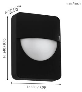 Eglo 98704 - Venkovní nástěnné svítidlo SALVANESCO 1xE27/28W/230V IP44