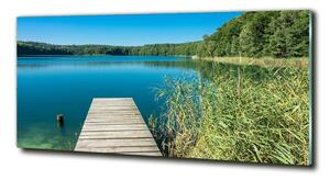 Foto obraz sklo tvrzené Molo nad jezerem osh-119795529