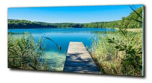 Foto obraz skleněný horizontální Molo nad jezerem osh-119795565