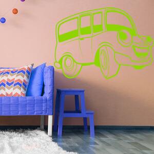 Živá Zeď Samolepka Dětské zábavné autíčko Barva: černá