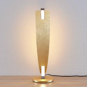 LED stolní lampa Marija, elegantní zlatý vzhled