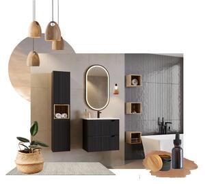 Comad Koupelnová skříňka pod deskové umyvadlo Nova Black 50 černá mat (2 šuplíky)