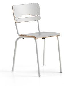 AJ Produkty Školní židle SCIENTIA, sedák 360x360 mm, výška 460 mm, bílá/šedá