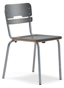 AJ Produkty Školní židle SCIENTIA, sedák 390x390 mm, výška 460 mm, stříbrná/antracitová
