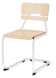 AJ Produkty Školní židle LEGERE II, výška 450 mm, bílá, bříza