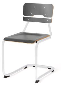 AJ Produkty Školní židle LEGERE II, výška 450 mm, bílá, antracitově šedá