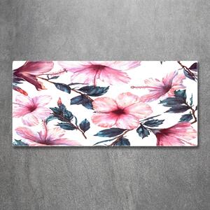Moderní skleněný obraz z fotografie Květ ibišku osh-120179468