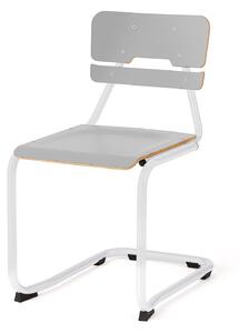 AJ Produkty Školní židle LEGERE II, výška 450 mm, bílá, šedá
