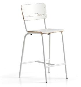 AJ Produkty Školní židle SCIENTIA, sedák 360x360 mm, výška 650 mm, bílá/bílá
