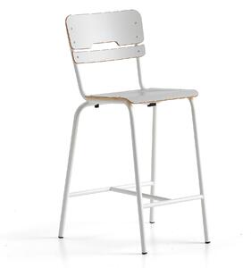 AJ Produkty Školní židle SCIENTIA, sedák 360x360 mm, výška 650 mm, bílá/šedá