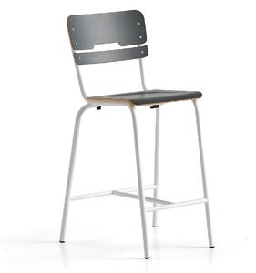 AJ Produkty Školní židle SCIENTIA, sedák 360x360 mm, výška 650 mm, bílá/antracitová