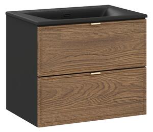 Comad Koupelnová skříňka s keramickým umyvadlem Talia Casella II 60 cm - dub casella