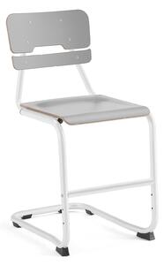 AJ Produkty Školní židle LEGERE I, výška 500 mm, bílá, šedá
