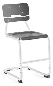 AJ Produkty Školní židle LEGERE I, výška 500 mm, bílá, antracitově šedá