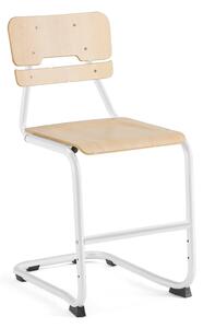 AJ Produkty Školní židle LEGERE I, výška 500 mm, bílá, bříza