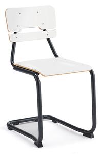 AJ Produkty Školní židle LEGERE I, výška 450 mm, antracitově šedá, bílá