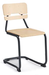 AJ Produkty Školní židle LEGERE I, výška 450 mm, antracitově šedá, bříza