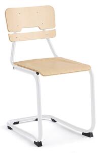 AJ Produkty Školní židle LEGERE I, výška 450 mm, bílá, bříza