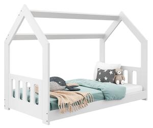 Dětská postel Domeček 160x80 D2C bílá s roštem