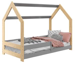 Dětská postel Domeček 160x80 D5 borovice s roštem