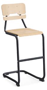 AJ Produkty Školní židle LEGERE I, výška 650 mm, antracitově šedá, bříza