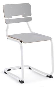 AJ Produkty Školní židle LEGERE I, výška 450 mm, bílá, šedá