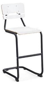 AJ Produkty Školní židle LEGERE I, výška 650 mm, antracitově šedá, bílá