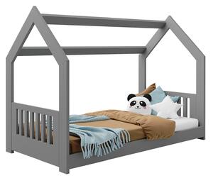Dětská postel Domeček 160x80 D2E šedá