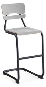 AJ Produkty Školní židle LEGERE I, výška 650 mm, antracitově šedá, šedá