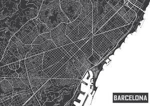 Fototapeta - Mapa Barcelona (254x184 cm)