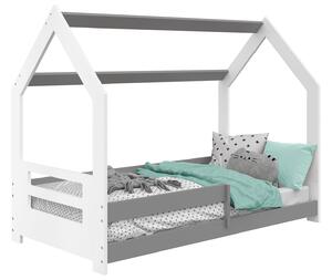 Dětská postel Domeček 160x80 D5B bílá s roštem