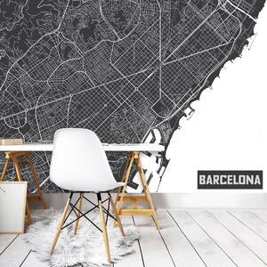 Fototapeta - Mapa Barcelona (254x184 cm)