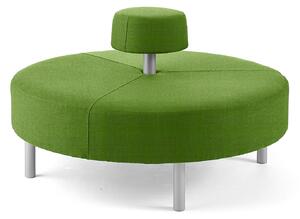 AJ Produkty Kulatá sedačka DOT, kruhové opěradlo, Ø 1300 mm, potah Repetto, luční zelená
