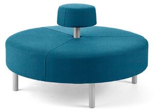 AJ Produkty Kulatá sedačka DOT, kruhové opěradlo, Ø 1300 mm, potah Repetto, modrá aqua blue
