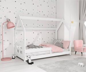 Dětská postel Domeček 160x80 D5D bílá s roštem