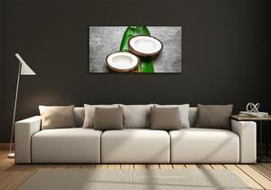 Foto obraz skleněný horizontální Půlky kokosů osh-120962660