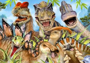 Fototapeta - Dinosauři - Selfie (152,5x104 cm)