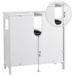 VASAGLE Koupelnová skříňka pod umyvadlo - bílá - 60x30x60 cm