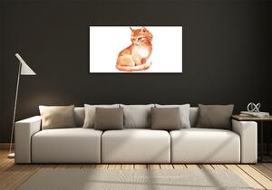 Fotoobraz na skle Červená kočka osh-120895228