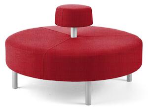 AJ Produkty Kulatá sedačka DOT, kruhové opěradlo, Ø 1300 mm, potah Repetto, malinově červená