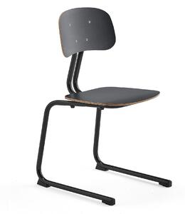 AJ Produkty Školní židle YNGVE, ližinová podnož, výška 460 mm, antracitově šedá