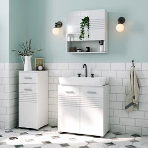 VASAGLE Koupelnová skříňka - bílá matná - 60x30x63 cm