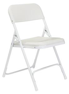 Skládací čalouněné židle, 4 ks, bílé