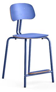 AJ Produkty Školní židle YNGVE, 4 nohy, výška 610 mm, tmavě modrá/modrá