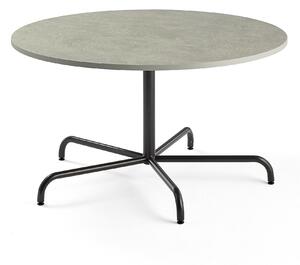 AJ Produkty Stůl PLURAL, Ø1300x720 mm, linoleum, šedá, antracitově šedá