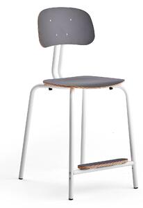 AJ Produkty Školní židle YNGVE, 4 nohy, výška 610 mm, bílá/antracitově šedá