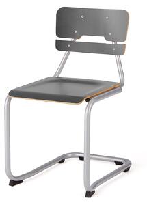AJ Produkty Školní židle LEGERE II, výška 450 mm, stříbrná, antracitově šedá
