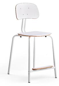 AJ Produkty Školní židle YNGVE, 4 nohy, výška 610 mm, bílá