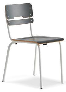AJ Produkty Školní židle SCIENTIA, sedák 390x390 mm, výška 460 mm, bílá/antracitová