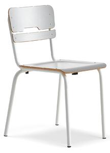 AJ Produkty Školní židle SCIENTIA, sedák 390x390 mm, výška 460 mm, bílá/šedá
